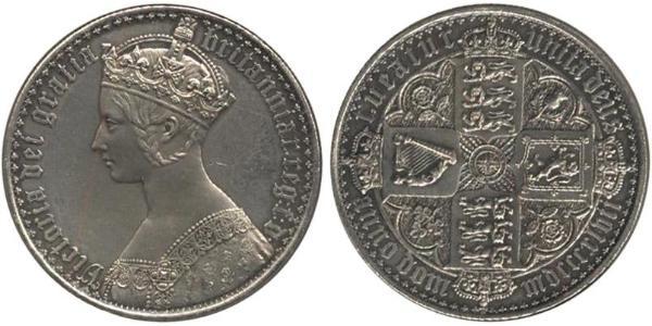 1 Crown 大不列颠及爱尔兰联合王国 (1801 - 1922) 銀 维多利亚 (英国君主)