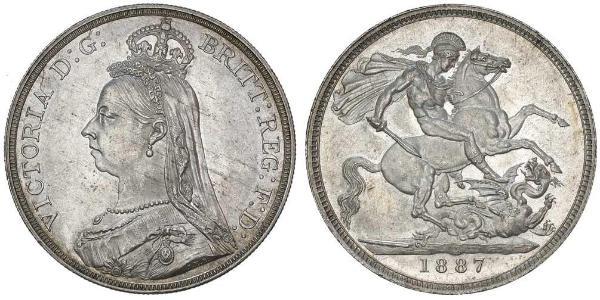1 Crown 大不列颠及爱尔兰联合王国 (1801 - 1922) 銀 维多利亚 (英国君主)