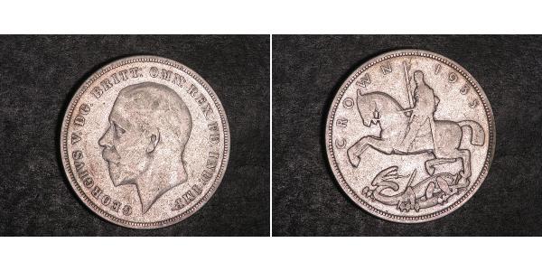 1 Crown 大不列颠及爱尔兰联合王国 (1801 - 1922) 銀 乔治五世  (1865-1936)