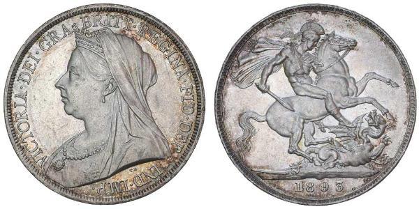 1 Crown 大不列颠及爱尔兰联合王国 (1801 - 1922) 銀 维多利亚 (英国君主)