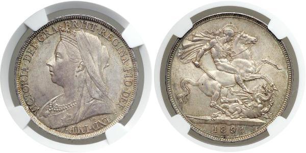1 Crown 大不列颠及爱尔兰联合王国 (1801 - 1922) 銀 维多利亚 (英国君主)