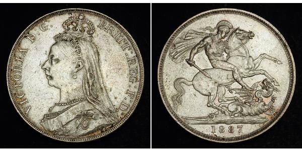1 Crown 大不列颠及爱尔兰联合王国 (1801 - 1922) 銀 维多利亚 (英国君主)