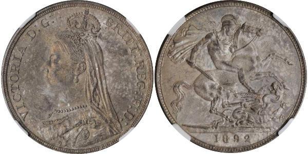 1 Crown 大不列颠及爱尔兰联合王国 (1801 - 1922) 銀 维多利亚 (英国君主)