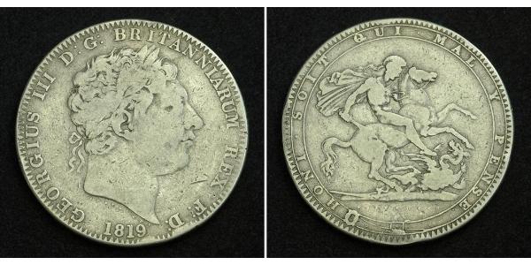 1 Crown 大不列颠及爱尔兰联合王国 (1801 - 1922) 銀 喬治三世 (1738-1820)