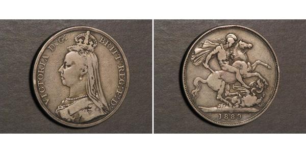 1 Crown 大不列颠及爱尔兰联合王国 (1801 - 1922) 銀 维多利亚 (英国君主)