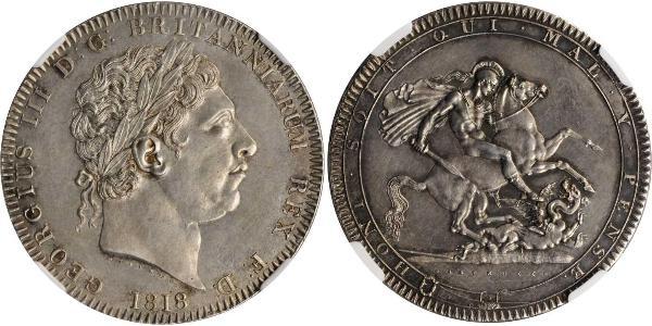 1 Crown 大不列颠及爱尔兰联合王国 (1801 - 1922) 銀 喬治三世 (1738-1820)