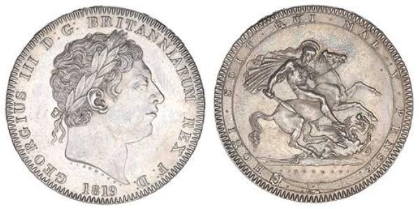1 Crown 大不列颠及爱尔兰联合王国 (1801 - 1922) 銀 喬治三世 (1738-1820)