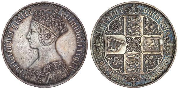1 Crown 大不列颠及爱尔兰联合王国 (1801 - 1922) 銀 维多利亚 (英国君主)