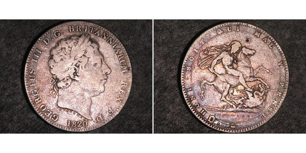 1 Crown 大不列颠及爱尔兰联合王国 (1801 - 1922) 銀 喬治三世 (1738-1820)