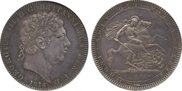 1 Crown 大不列颠及爱尔兰联合王国 (1801 - 1922) 銀 喬治三世 (1738-1820)