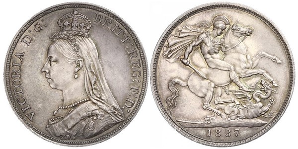 1 Crown 大不列颠及爱尔兰联合王国 (1801 - 1922) 銀 维多利亚 (英国君主)
