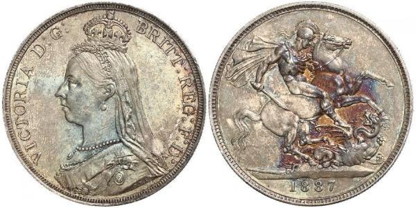 1 Crown 大不列颠及爱尔兰联合王国 (1801 - 1922) 銀 维多利亚 (英国君主)