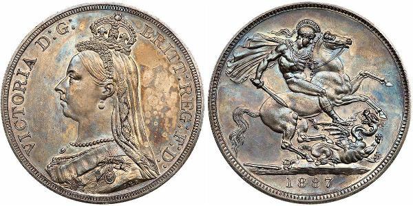 1 Crown 大不列颠及爱尔兰联合王国 (1801 - 1922) 銀 维多利亚 (英国君主)