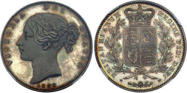 1 Crown 大不列颠及爱尔兰联合王国 (1801 - 1922) 銀 维多利亚 (英国君主)