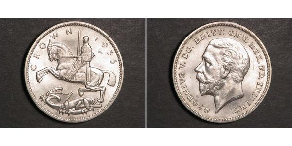 1 Crown 大不列颠及爱尔兰联合王国 (1801 - 1922) 銀 乔治五世  (1865-1936)
