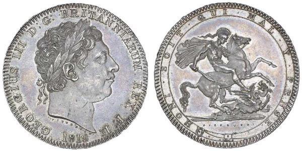 1 Crown 大不列颠及爱尔兰联合王国 (1801 - 1922) 銀 喬治三世 (1738-1820)
