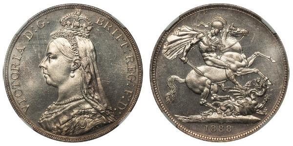 1 Crown 大不列颠及爱尔兰联合王国 (1801 - 1922) 銀 维多利亚 (英国君主)
