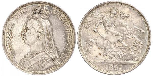 1 Crown 大不列颠及爱尔兰联合王国 (1801 - 1922) 銀 维多利亚 (英国君主)