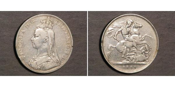 1 Crown 大不列颠及爱尔兰联合王国 (1801 - 1922) 銀 维多利亚 (英国君主)