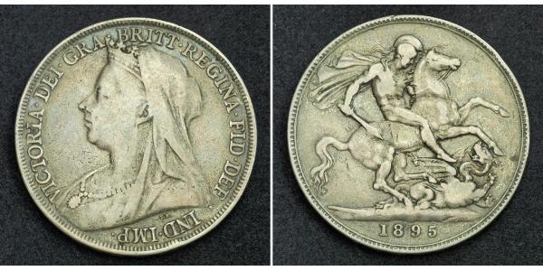 1 Crown 大不列颠及爱尔兰联合王国 (1801 - 1922) 銀 维多利亚 (英国君主)