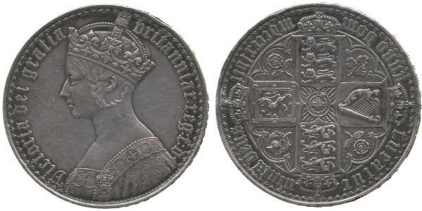 1 Crown 大不列颠及爱尔兰联合王国 (1801 - 1922) 銀 维多利亚 (英国君主)