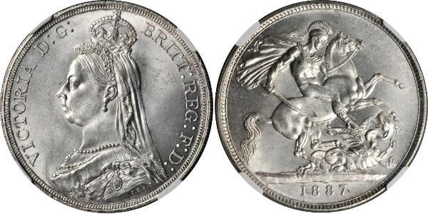 1 Crown 大不列颠及爱尔兰联合王国 (1801 - 1922) 銀 维多利亚 (英国君主)