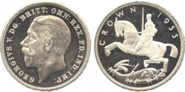 1 Crown 大不列颠及爱尔兰联合王国 (1801 - 1922) 銀 乔治五世  (1865-1936)