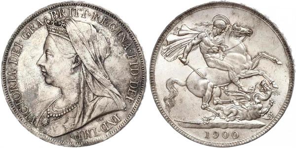 1 Crown 大不列颠及爱尔兰联合王国 (1801 - 1922) 銀 维多利亚 (英国君主)