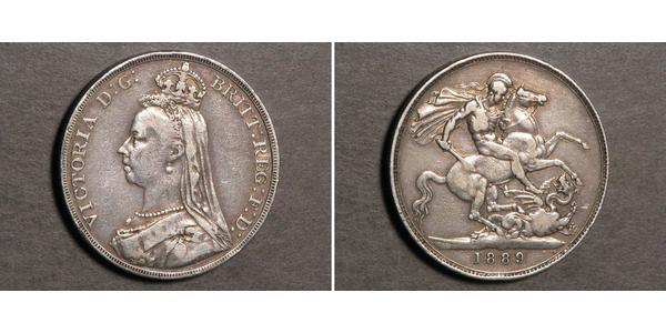 1 Crown 大不列颠及爱尔兰联合王国 (1801 - 1922) 銀 维多利亚 (英国君主)
