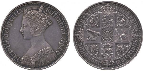 1 Crown 大不列颠及爱尔兰联合王国 (1801 - 1922) 銀 维多利亚 (英国君主)