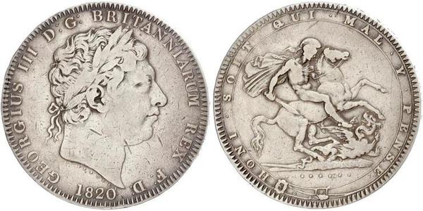 1 Crown 大不列颠及爱尔兰联合王国 (1801 - 1922) 銀 喬治三世 (1738-1820)