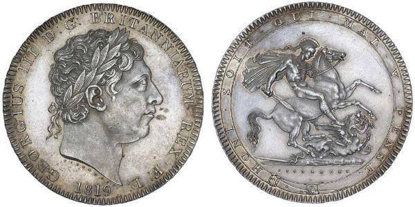 1 Crown 大不列颠及爱尔兰联合王国 (1801 - 1922) 銀 喬治三世 (1738-1820)