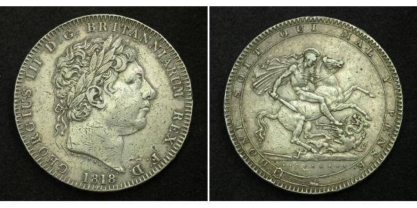 1 Crown 大不列颠及爱尔兰联合王国 (1801 - 1922) 銀 喬治三世 (1738-1820)