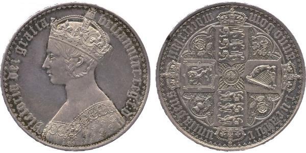 1 Crown 大不列颠及爱尔兰联合王国 (1801 - 1922) 銀 维多利亚 (英国君主)