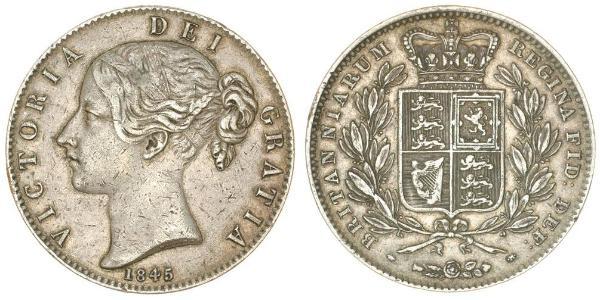 1 Crown 大不列颠及爱尔兰联合王国 (1801 - 1922) 銀 维多利亚 (英国君主)