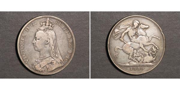 1 Crown 大不列颠及爱尔兰联合王国 (1801 - 1922) 銀 维多利亚 (英国君主)