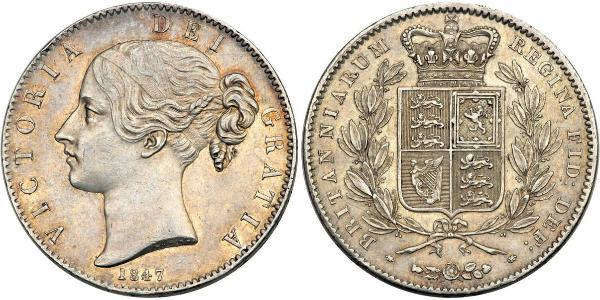 1 Crown 大不列颠及爱尔兰联合王国 (1801 - 1922) 銀 维多利亚 (英国君主)