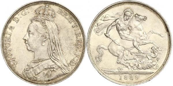 1 Crown 大不列颠及爱尔兰联合王国 (1801 - 1922) 銀 维多利亚 (英国君主)