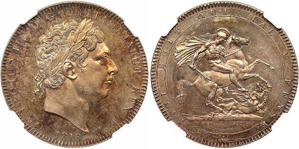 1 Crown 大不列颠及爱尔兰联合王国 (1801 - 1922) 銀 喬治三世 (1738-1820)