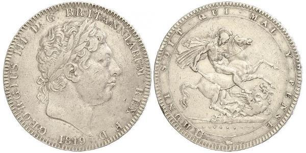 1 Crown 大不列颠及爱尔兰联合王国 (1801 - 1922) 銀 喬治三世 (1738-1820)