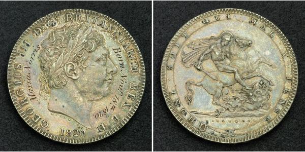 1 Crown 大不列颠及爱尔兰联合王国 (1801 - 1922) 銀 喬治三世 (1738-1820)
