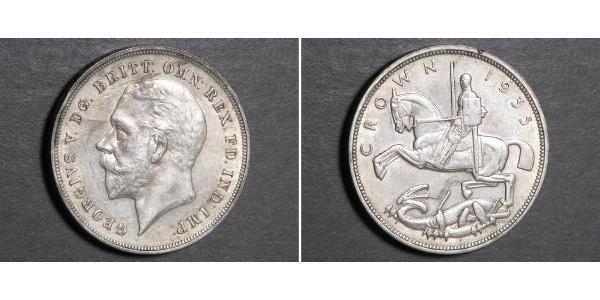 1 Crown 大不列颠及爱尔兰联合王国 (1801 - 1922) 銀 乔治五世  (1865-1936)