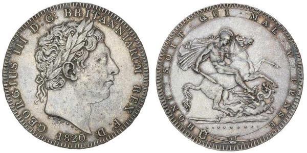 1 Crown 大不列颠及爱尔兰联合王国 (1801 - 1922) 銀 喬治三世 (1738-1820)