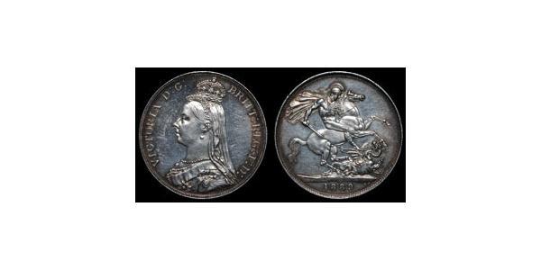 1 Crown 大不列颠及爱尔兰联合王国 (1801 - 1922) 銀 维多利亚 (英国君主)