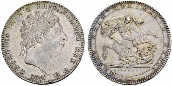 1 Crown 大不列颠及爱尔兰联合王国 (1801 - 1922) 銀 喬治三世 (1738-1820)