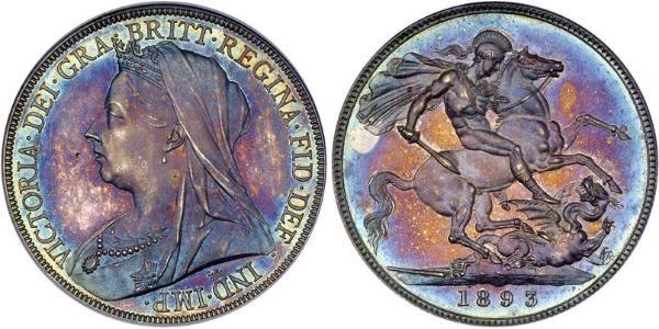 1 Crown 大不列颠及爱尔兰联合王国 (1801 - 1922) 銀 维多利亚 (英国君主)