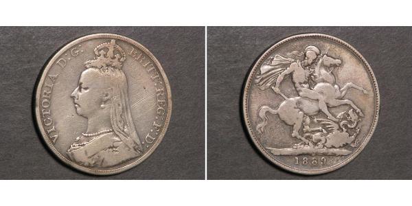 1 Crown 大不列颠及爱尔兰联合王国 (1801 - 1922) 銀 维多利亚 (英国君主)