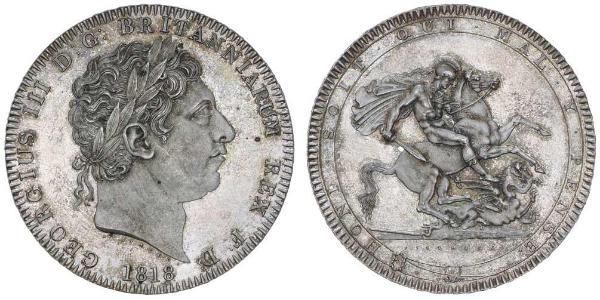 1 Crown 大不列颠及爱尔兰联合王国 (1801 - 1922) 銀 喬治三世 (1738-1820)