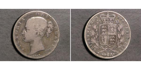 1 Crown 大不列颠及爱尔兰联合王国 (1801 - 1922) 銀 维多利亚 (英国君主)