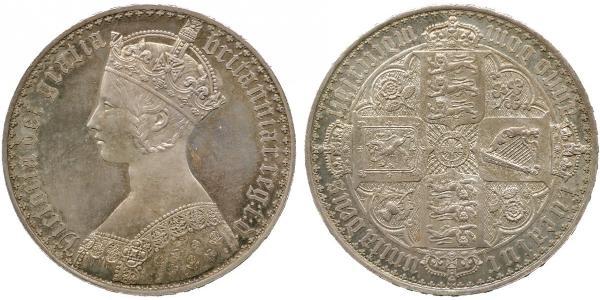 1 Crown 大不列颠及爱尔兰联合王国 (1801 - 1922) 銀 维多利亚 (英国君主)